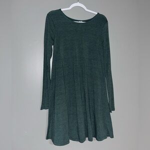 Old Navy Dark Green Long Sleeve Dress